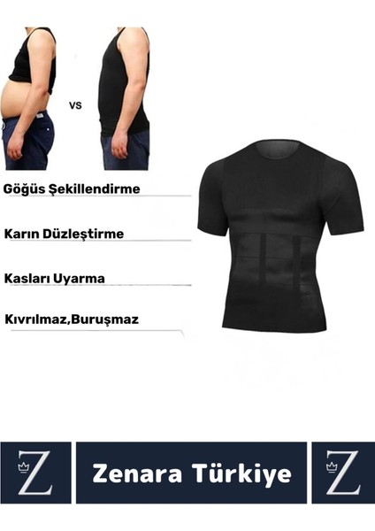 Jinekomasti Dik Duruş Göğüs Göbek Toparlayan Sıkılaştıran Ultra Esnek Erkek Fanila Korse 2 Adet
