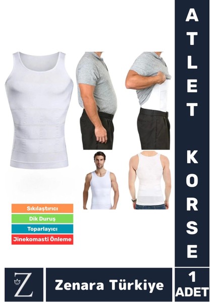 Özel Üretim Jinekomasti Dik Duruş Göbek Göğüs Toparlayan Sıkılaştıran Ultra Esnek Erkek Atlet Korse