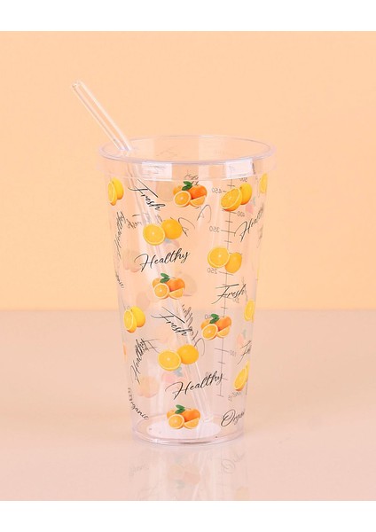 Desenli Plastik Pipetli Bardak 16 cm 1 Adet ROYALEKS-ENF-040 fiyatları