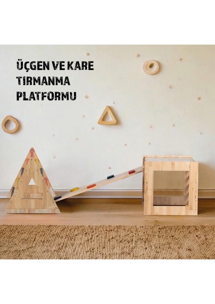 Montessori Pikler Karesi, Üçgen ve Rampa (3'li Set).