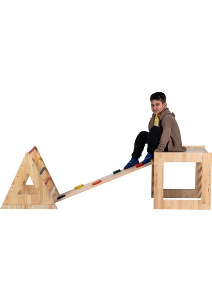 Montessori Pikler Karesi, Üçgen ve Rampa (3'li Set).