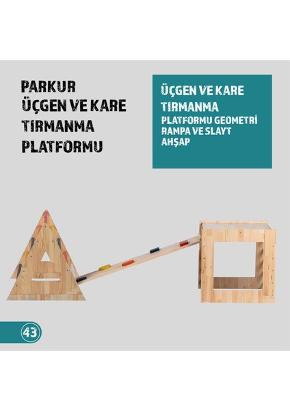 Montessori Pikler Karesi, Üçgen ve Rampa (3'li Set).