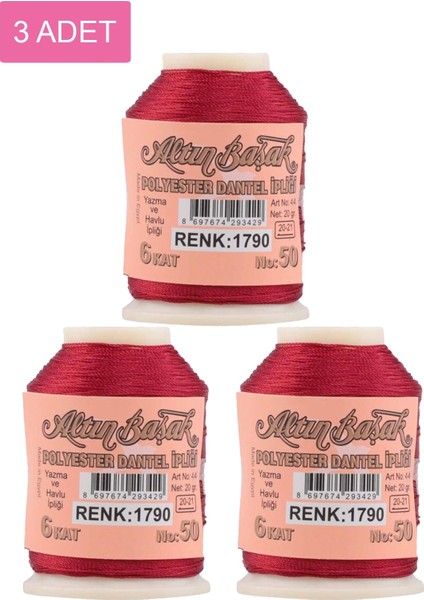 3 Adet Oya ve Dantel Ipi 20 gr - Royaleks - No: 1790