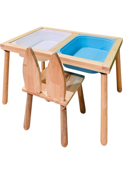 Ahşap Duyusal Çocuk Aktivite Masası Oyun Masası Çocuk Çalışma Masası 1 Adet Tilki Sandalye fiyatları
