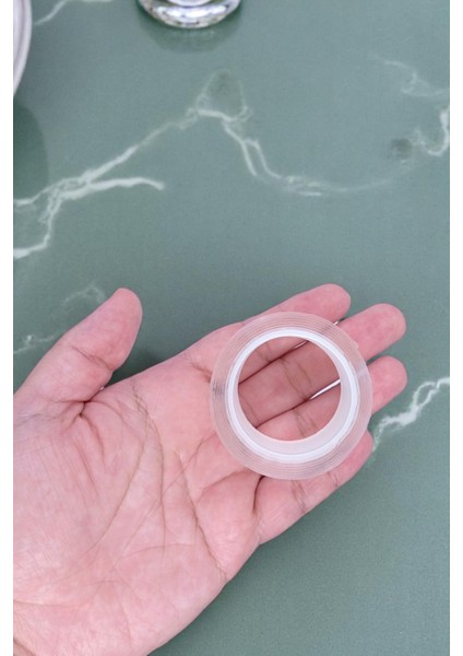 Çift Taraflı Nano Bant 1 Metre 30 mm Güçlü Bant Zemin Duvar Halı Tablo Yapıştırma Bandı