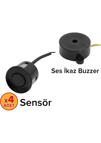 Seat Arosa Uyumlu Araç Park Sensörü Ses Ikazlı E20 Siyah Sensör Autogoodstore