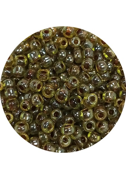 Dökme Cam Kum Boncuk (8/0) 3 mm - 20 Gram - Yeşil Siyah - BNC182
