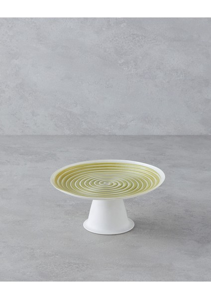 Swirly Cam Kek Standı 21 cm Yeşil