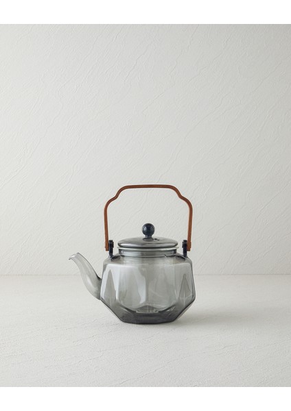 Olina Borosilikat Cam Demlik 800 ml Gri