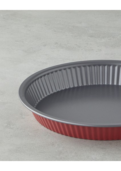 Baker’s Choice Karbon Çelik Tart Kek Kalıbı 28 x 4 cm Kırmızı