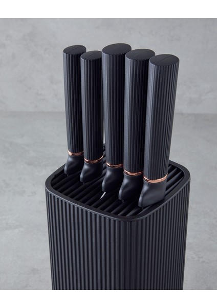 Chef Cut Paslanmaz Çelik 6 Parça Bıçak Seti 11X11X22 cm Siyah fırsatları