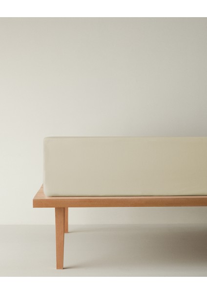 Novella Premium Soft Cotton Tek Kişilik Lastikli Çarşaf 100X200 cm Krem