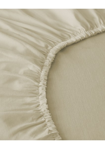 Novella Premium Soft Cotton Tek Kişilik Lastikli Çarşaf 100X200 cm Krem modelleri