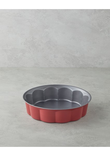 Baker’s Choice Flower Karbon Çelik Kek Kalıbı 26 x 6,8 cm Kırmızı