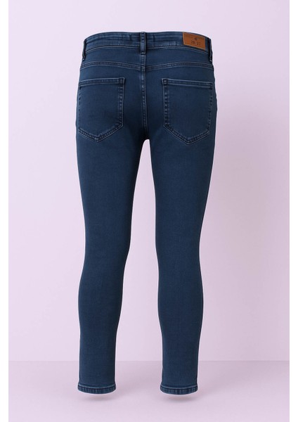 Likralı Mavi Erkek Jean Pantolon modelleri