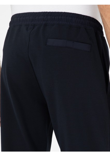 Erkek Lacivert Slim Fit Paçası Lastikli Nervürlü Eşofman Altı 50292584-VR033