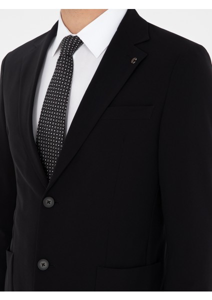 Erkek Siyah Slim Fit Takım Elbise 50296939-VR046