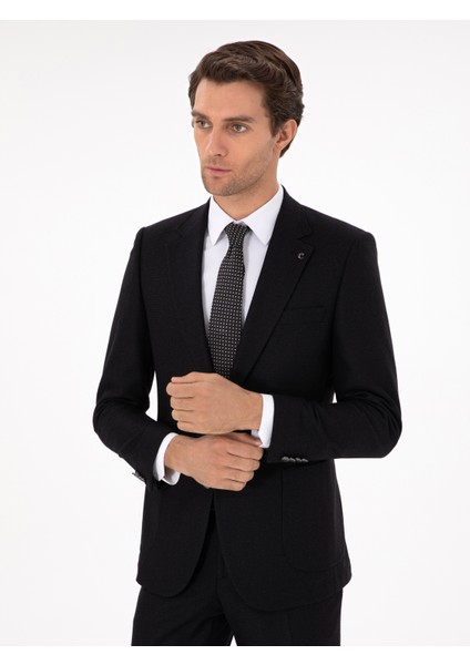 Erkek Siyah Slim Fit Takım Elbise 50296896-VR046 modelleri