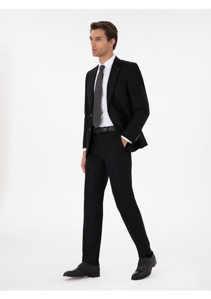 Erkek Siyah Slim Fit Takım Elbise 50296896-VR046 fırsatları