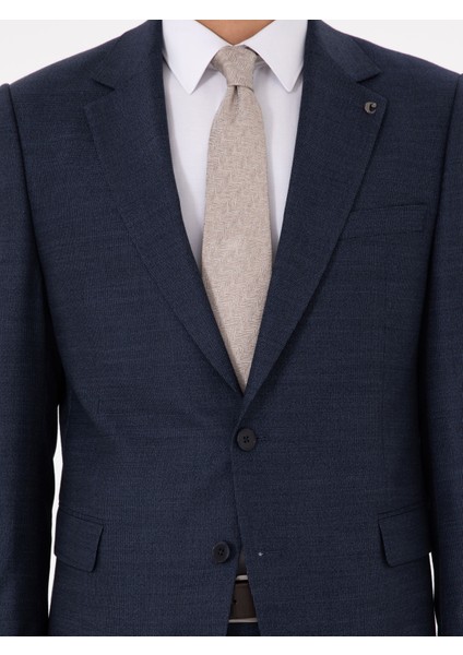 Erkek Lacivert Slim Fit Takım Elbise 50291066-VR033