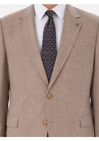 Erkek Bej Slim Fit Takım Elbise 50297088-VR011
