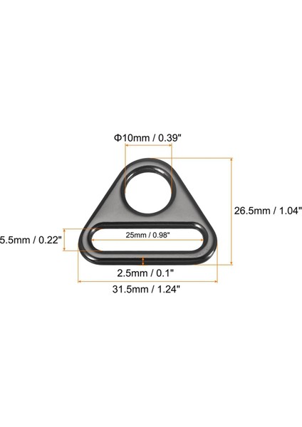 Üçgen D Halkası Ayarı Webbing Okul Çantası Askısı Webbing-B (Yurt Dışından)