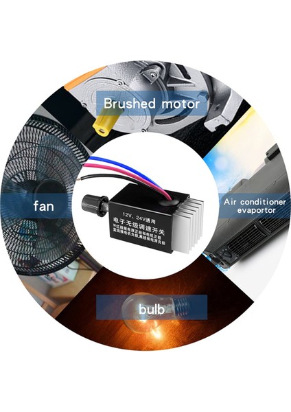 2 Adet 12V24V Dc Motor Hız Kontrol Cihazı Evrenseldüğme Vida (Yurt Dışından)