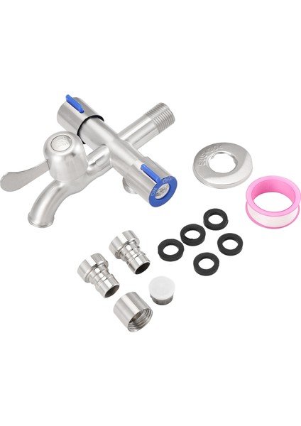 Üç Yollu Musluk Lavabo Musluğu Çamaşır Makinesi 2 Yollu Açı Vanası Bantlı (Yurt Dışından) fırsatları