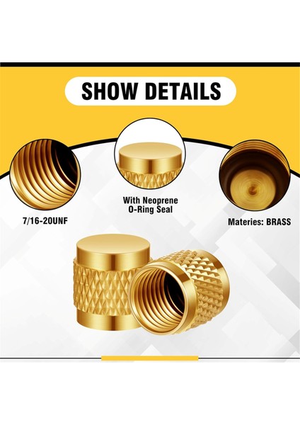 14 Flare Cap Neoprene O-Ring Contalı Yuvarlak Hvac Vana Kapağı 25 Adet (Yurt Dışından) fiyatları