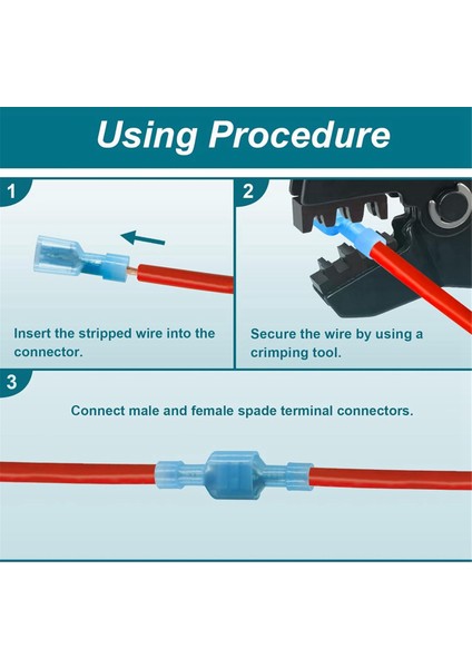 280 Adet Spade Konnektör Takımı 22-10AWG Hızlı Bağlantı Kesme Kablo Konnektörleri (Yurt Dışından) modelleri