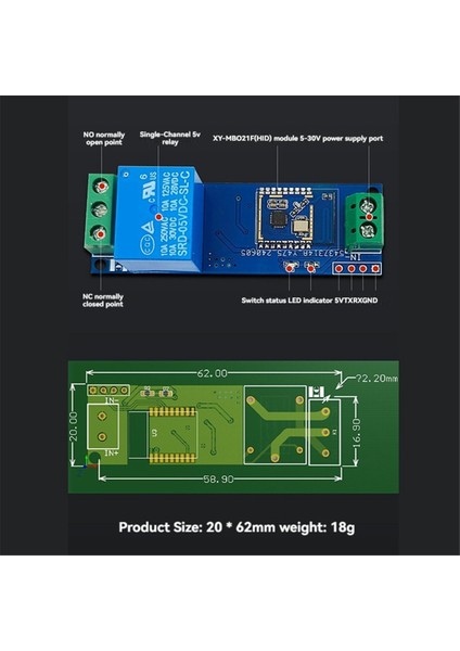 Tek Röle Modülü Bluetooth Yakınlık Anahtarı Modülü (Yurt Dışından)