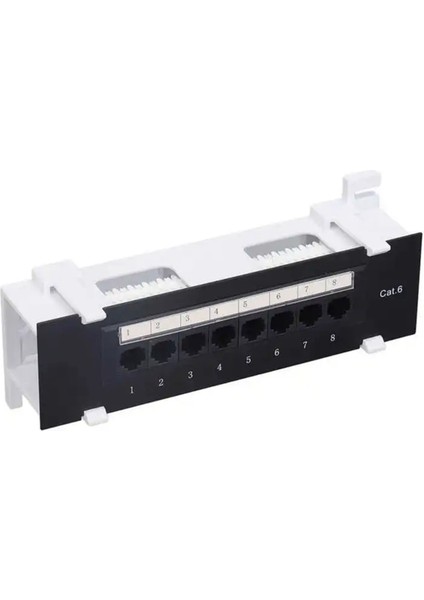 Cat.6 Çok Yönlü Veri Merkezi Plastik Duvar Montajı Için 8 Portlu Patch Panel (Yurt Dışından)
