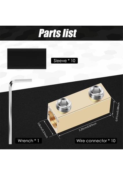 10 Adet Tel Konnektör Somun Takımı 60A Bakır Ekleme Kablo Konnektörü (Yurt Dışından) fiyatları