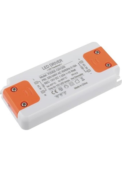 12V 15W LED Düşük Voltajlı Trafo Gürültüsüz LED Sürücü Güç Kaynağı (Yurt Dışından)