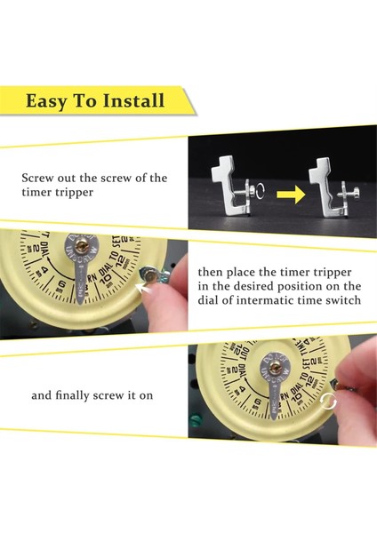 T100 Serisi Saat Için Zaman Anahtarı Tripper Kiti 8 Açık 8 Kapalı 16 Vida (Yurt Dışından) fırsatları