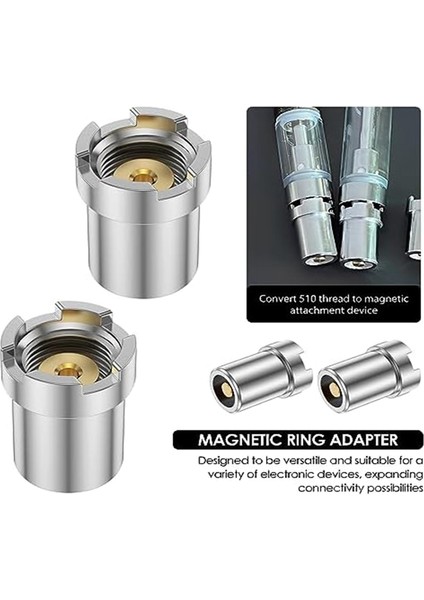 Konnektörler 510 Adaptör Manyetik Adaptör Dişli Adaptör Kiti 16 Adet (Yurt Dışından)