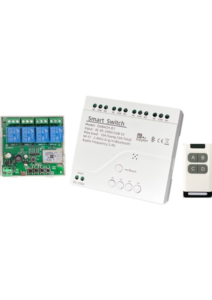 Wifi Bluetooth Anahtar Röle Modülü + Uzaktan Kumanda 85-250V Alexa Için (Yurt Dışından) indirimleri