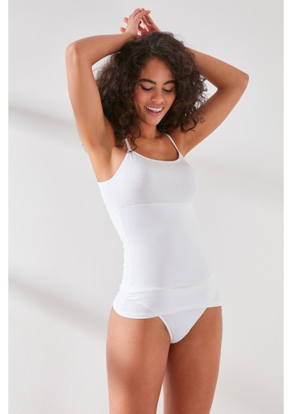 C11401 Kadın Modal Cotton Korse Atlet Beyaz fiyatları