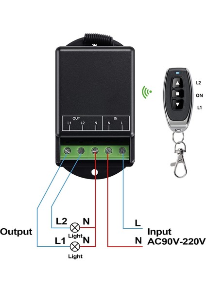 Çift Kablosuz Uzaktan Kumanda Anahtarı AC100-240V 10A Röle Radyo Anahtarı (Yurt Dışından) fırsatları