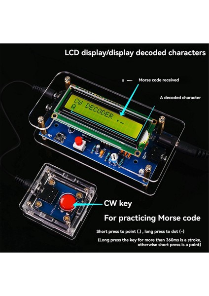 Cw Morse Kodu Çözücü Toplu Devre Kartı Kablosuz Verici Abd Fişi (Yurt Dışından) fiyatları