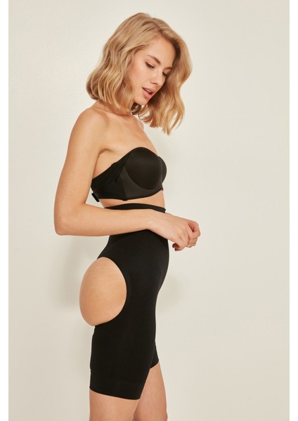 C12032 Masaj Özellikli Popo Açık Boxer Siyah