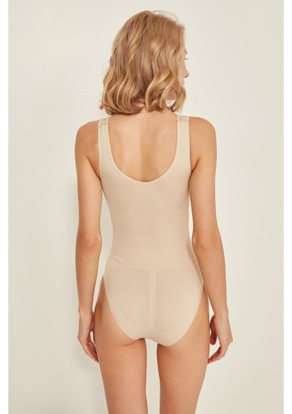 C12018 Kalın Askılı Slip Korse Ten