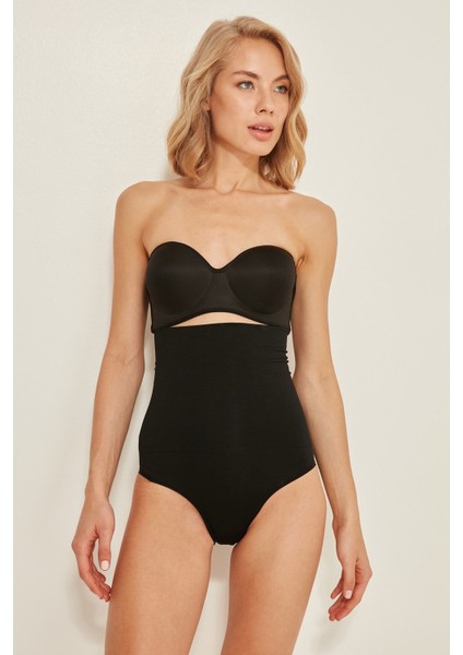 C12009 Seamless Double Slip Korse Siyah