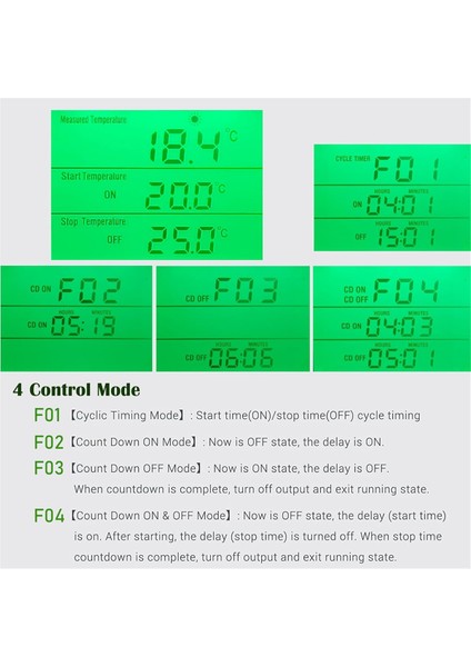 Dijital Sıcaklık Kontrol Cihazı, Arkadan Aydınlatmalı LCD Ekran Termostatı Abd Fişi (Yurt Dışından) fiyatları