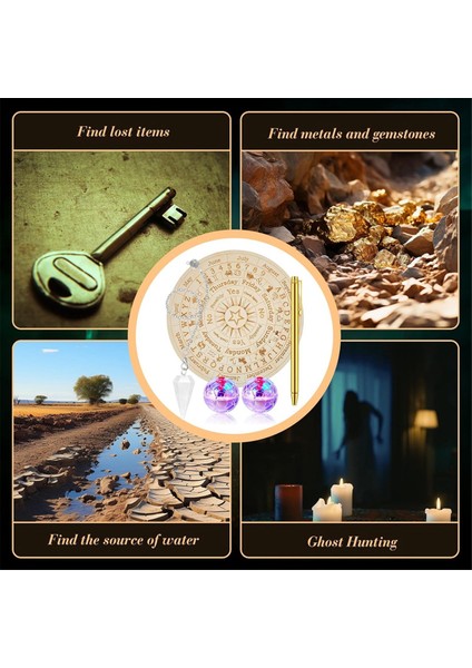 1set Bakır Dowsing Çubuğu Spiritüel ve Sarkaç Tahtası Supernatural Için (Yurt Dışından)