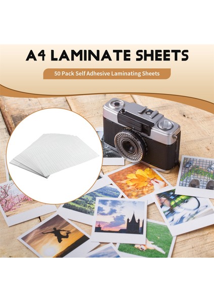 50 Paket Kendinden Yapışkanlı, A4 Laminat Sayfalar (Yurt Dışından) fırsatları
