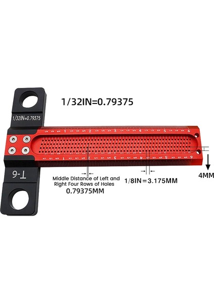 6 Inç Ahşap Işleme Çizici T Tipi Kare Delik Çizici Cetvel (Yurt Dışından) indirimleri