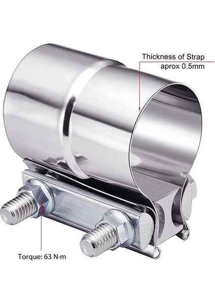 2 Inç Lap Joint Egzoz Bant Kelepçesi Kovan Bağlantı Parçası 2 Adet (Yurt Dışından) indirimleri