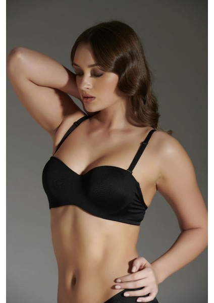 Destekli Lazer Soft Kap Tulum Straplez Sütyen C16025 Siyah fiyatları