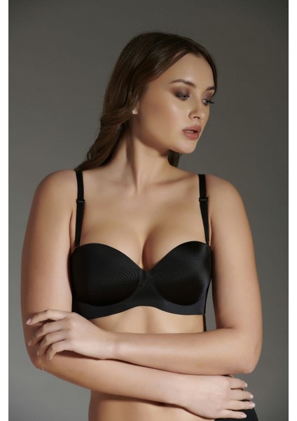 Destekli Lazer Soft Kap Straplez C16055 Siyah